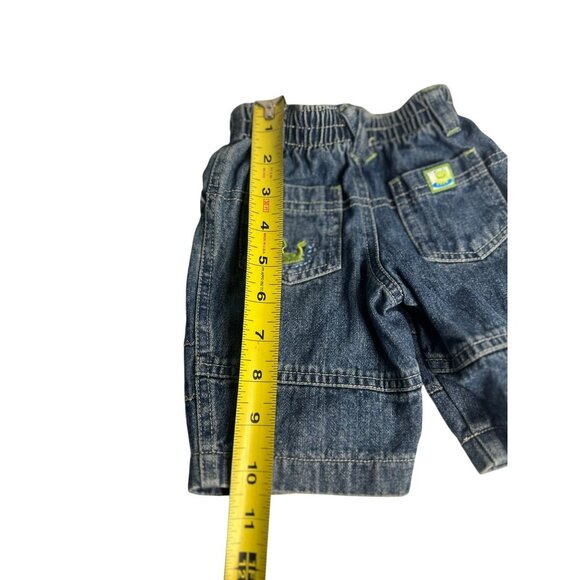 Vintage Koala-Kids Jean Denim Shorts Baby 0-3M – Embroidered Frog & Dragonfly - Picture 8 of 9